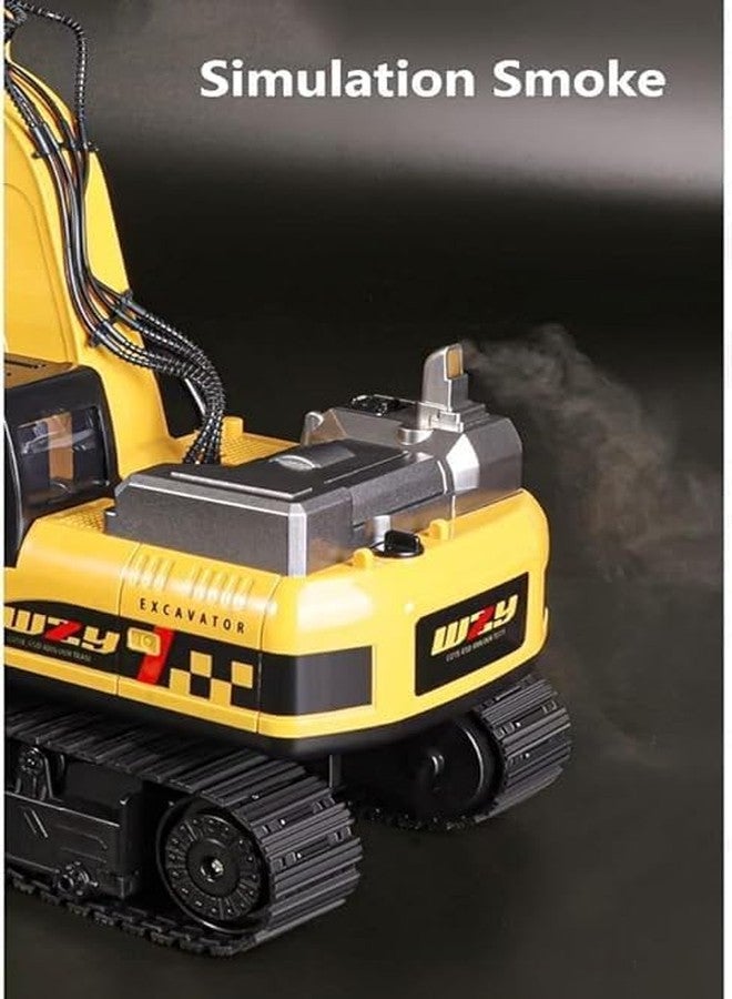 JETRA RC JCB Excavator Dumper Toy, 12 Channel RC Construction Vehicles 680 ° Rotary Working Tower Haulers Digger Toys Engineering Vehicle Model Gift for 6 7 8 9 10 Years Old Kids Boys - Image 4